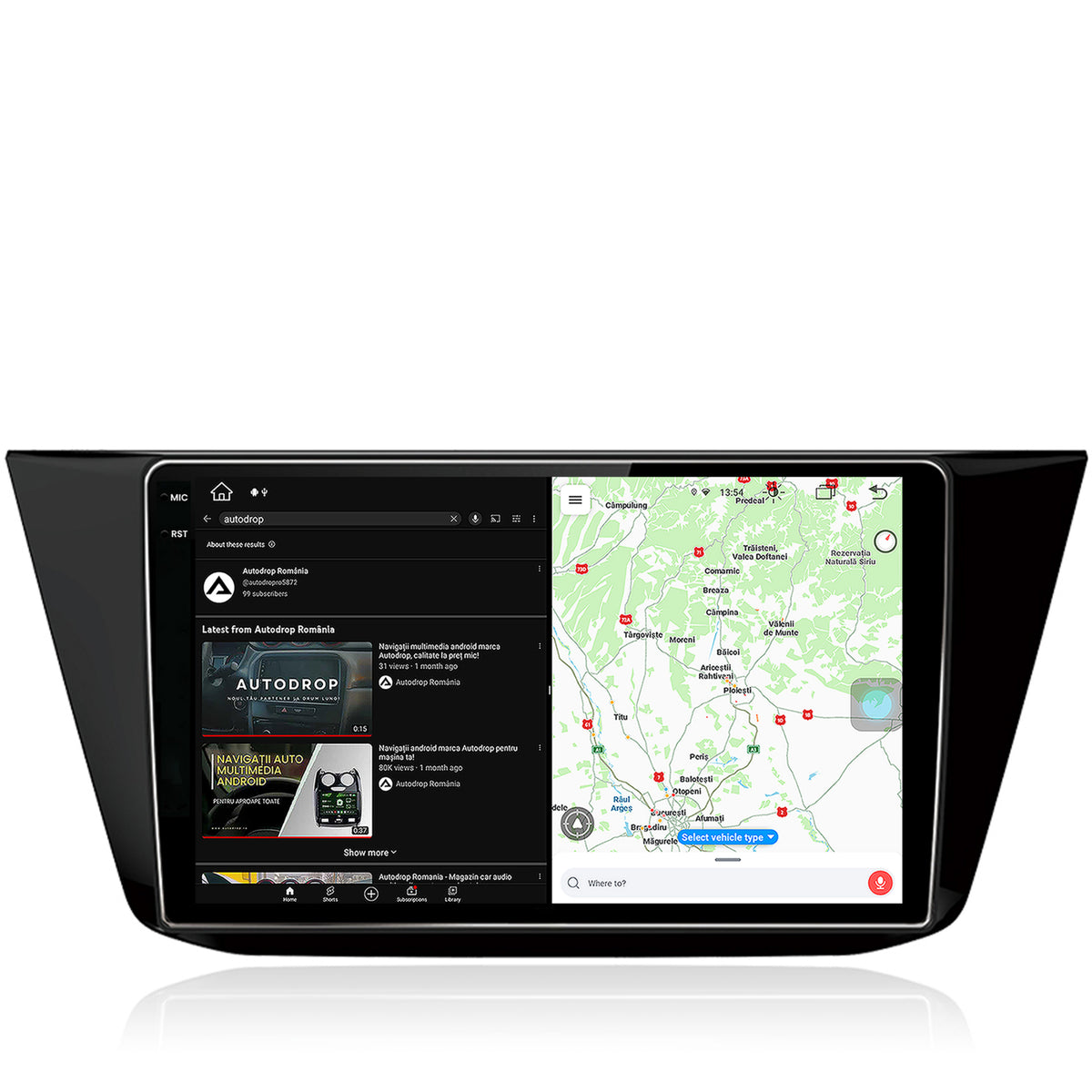 Navigatie Volkswagen Tiguan (2016+), Android, V-Octacore / 4GB RAM + 64GB ROM, 10.36 Inch - AD-BGV10004+AD-BGRKIT036