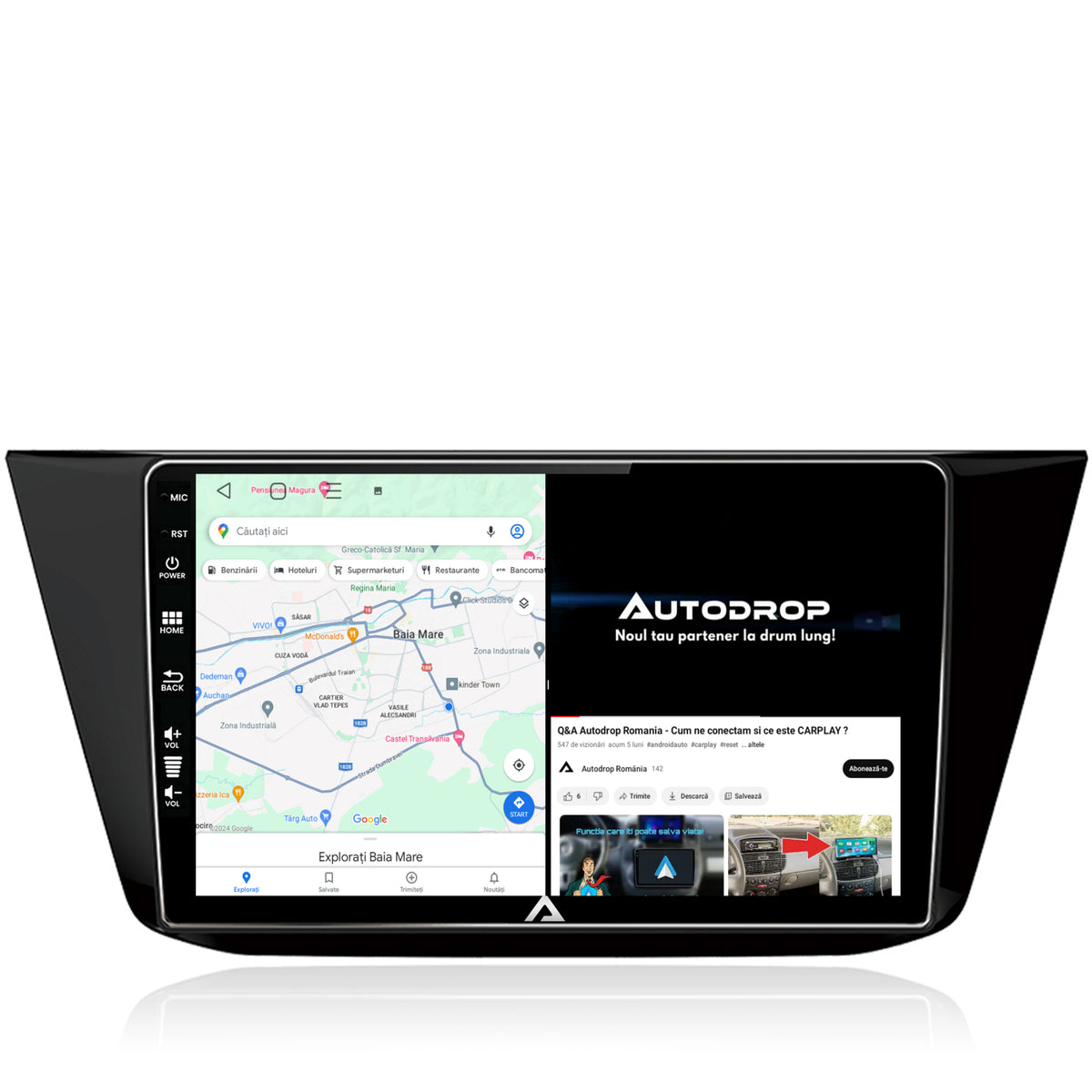 Navigatie Volkswagen Tiguan (2016+), Android, P-Octacore / 2GB RAM + 32GB ROM, 10.1 Inch - AD-BGP10002+AD-BGRKIT036