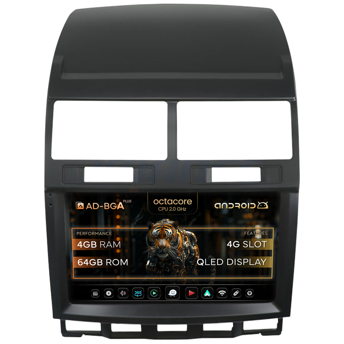 Navigatie Volkswagen Touareg (2002-2011), Android, A-Octacore / 4GB RAM + 64GB ROM, 9 Inch - AD-BGA9004+AD-BGRKIT050