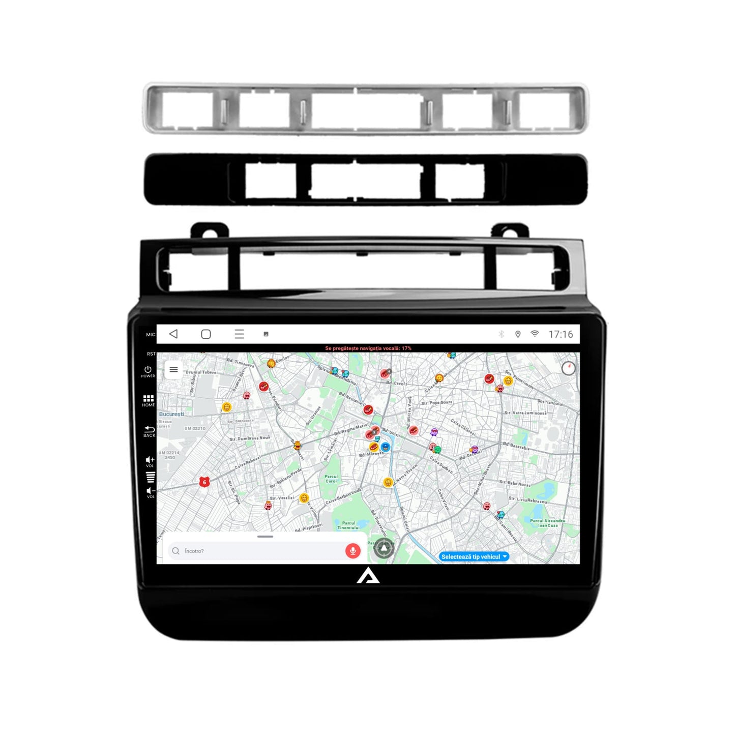 Navigatie Volkswagen Touareg (2010-2018), Android, P-Octacore / 2GB RAM + 32GB ROM, 9 Inch - AD-BGP9002+AD-BGRKIT051