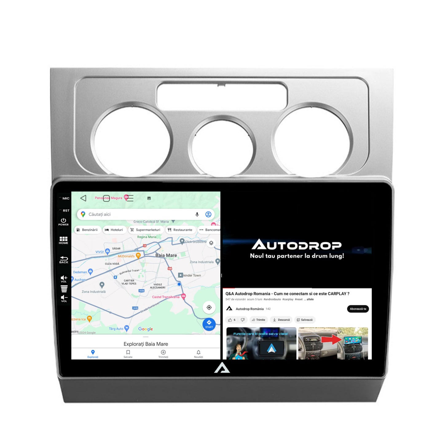 Navigatie Volkswagen Touran (2003-2010), Android, E-Octacore / 2GB RAM + 32GB ROM, 10.1 Inch - AD-BGE10002+AD-BGRKIT054