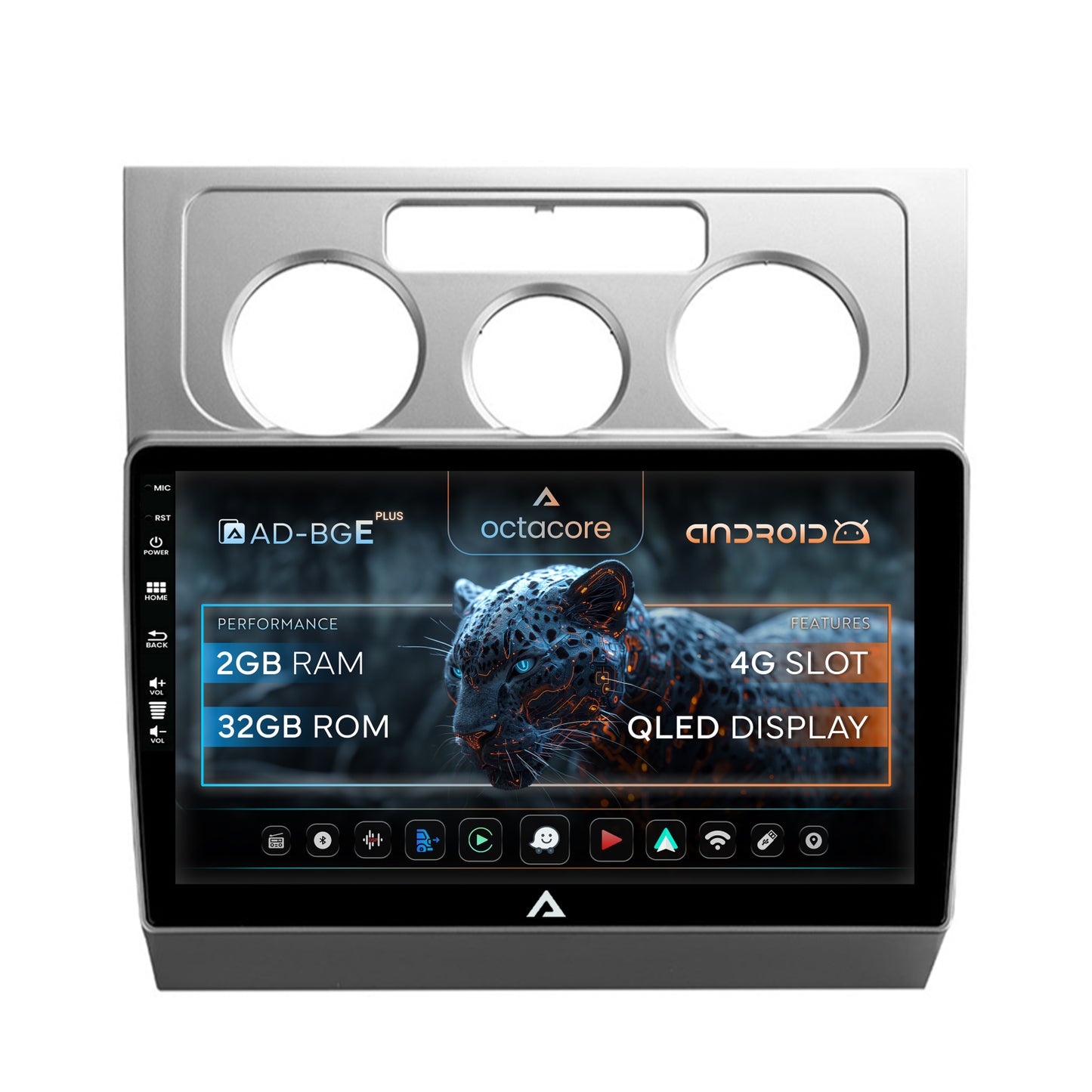 Navigatie Volkswagen Touran (2003-2010), Android, E-Octacore / 2GB RAM + 32GB ROM, 10.1 Inch - AD-BGE10002+AD-BGRKIT054