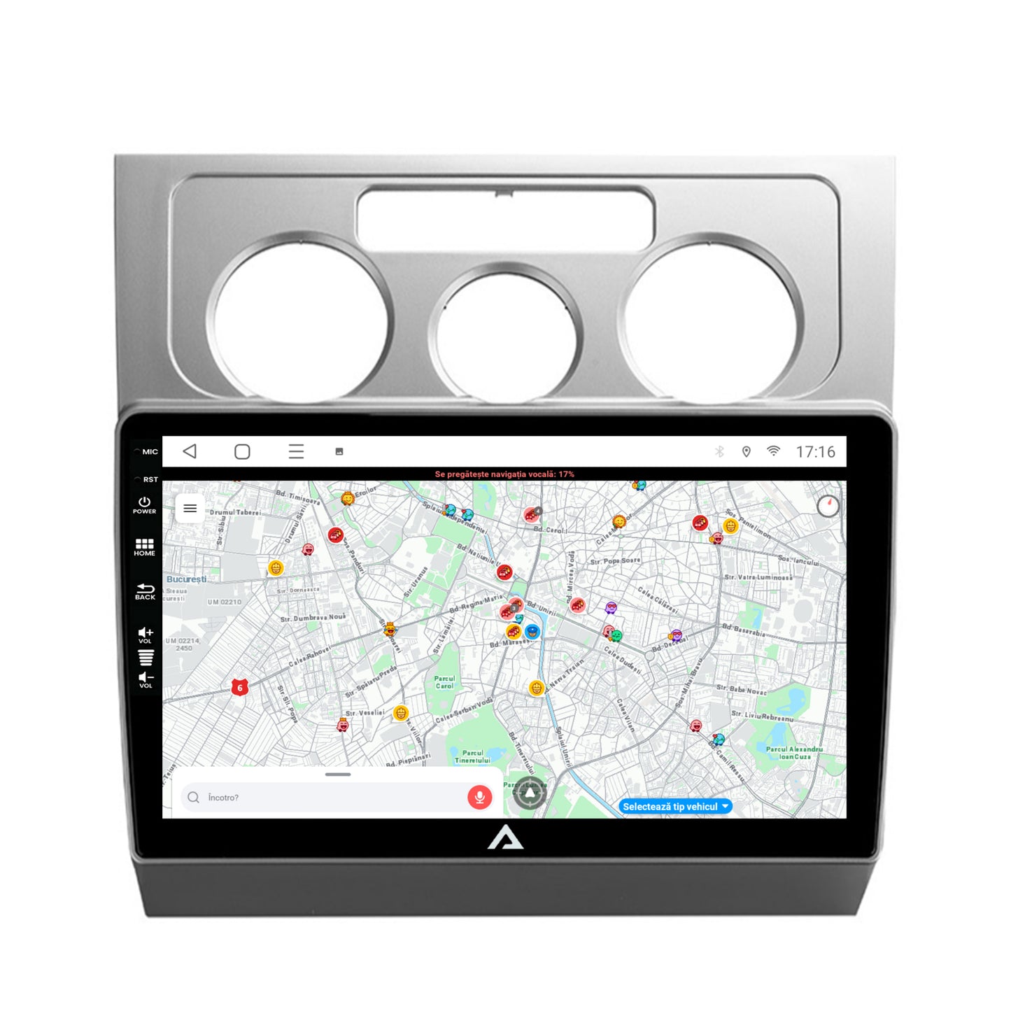 Navigatie Volkswagen Touran (2003-2010), Android, P-Octacore / 2GB RAM + 32GB ROM, 10.1 Inch - AD-BGP10002+AD-BGRKIT054