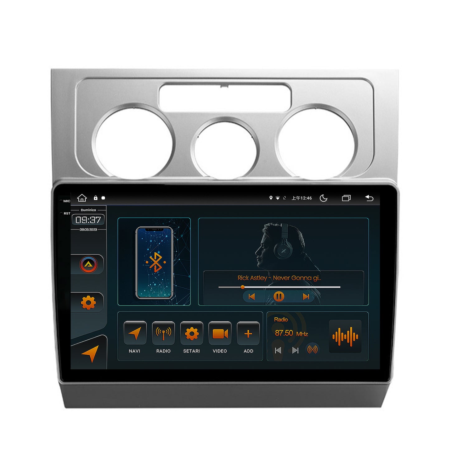 Navigatie Volkswagen Touran (2003-2010), Android, Z-Octacore / 4GB RAM + 64GB ROM, 10.36 Inch - AD-BGV10004+AD-BGRKIT054