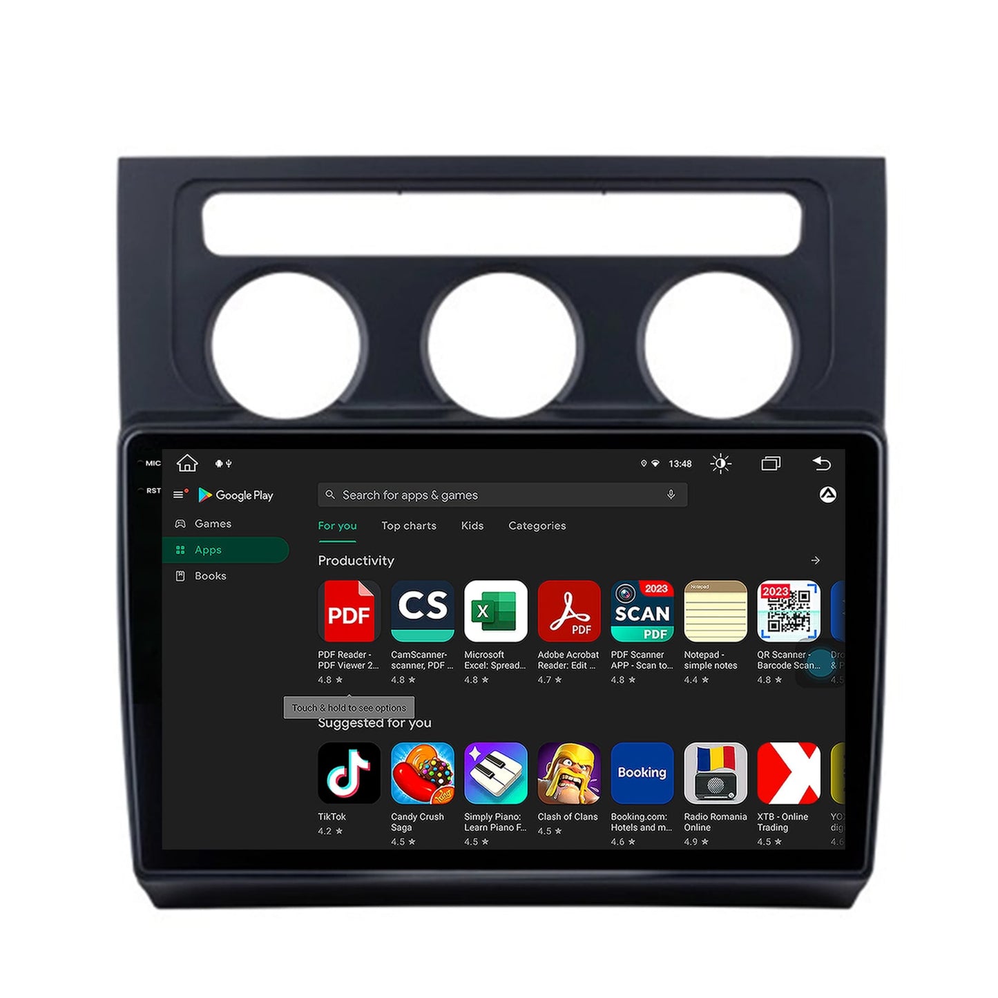 Navigatie Volkswagen Touran (2003-2010), Android, X-Octacore / 8GB RAM + 256GB ROM, 10.36 Inch - AD-BGX10008+AD-BGRKIT053