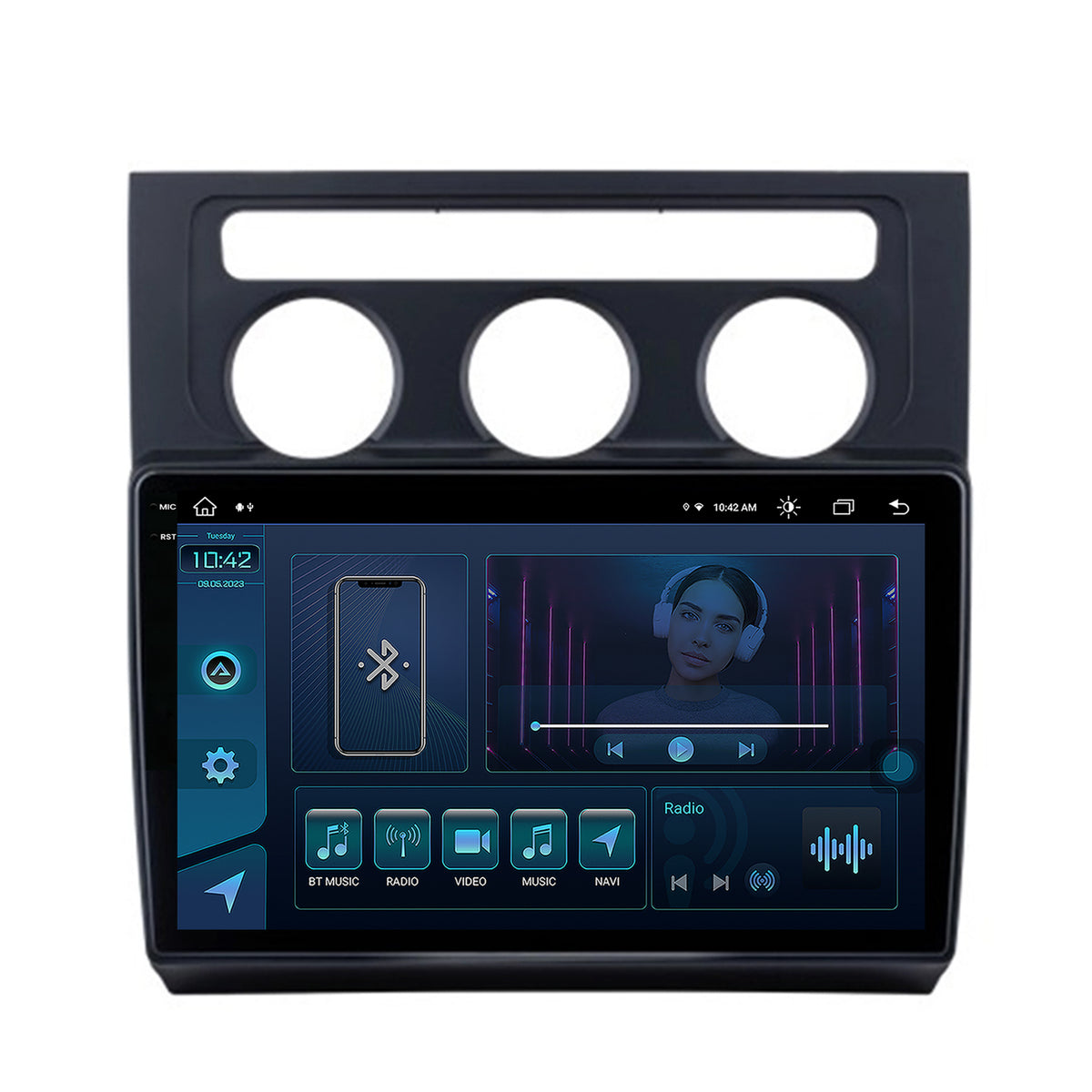Navigatie Volkswagen Touran (2003-2010), Android, X-Octacore / 8GB RAM + 256GB ROM, 10.36 Inch - AD-BGX10008+AD-BGRKIT053
