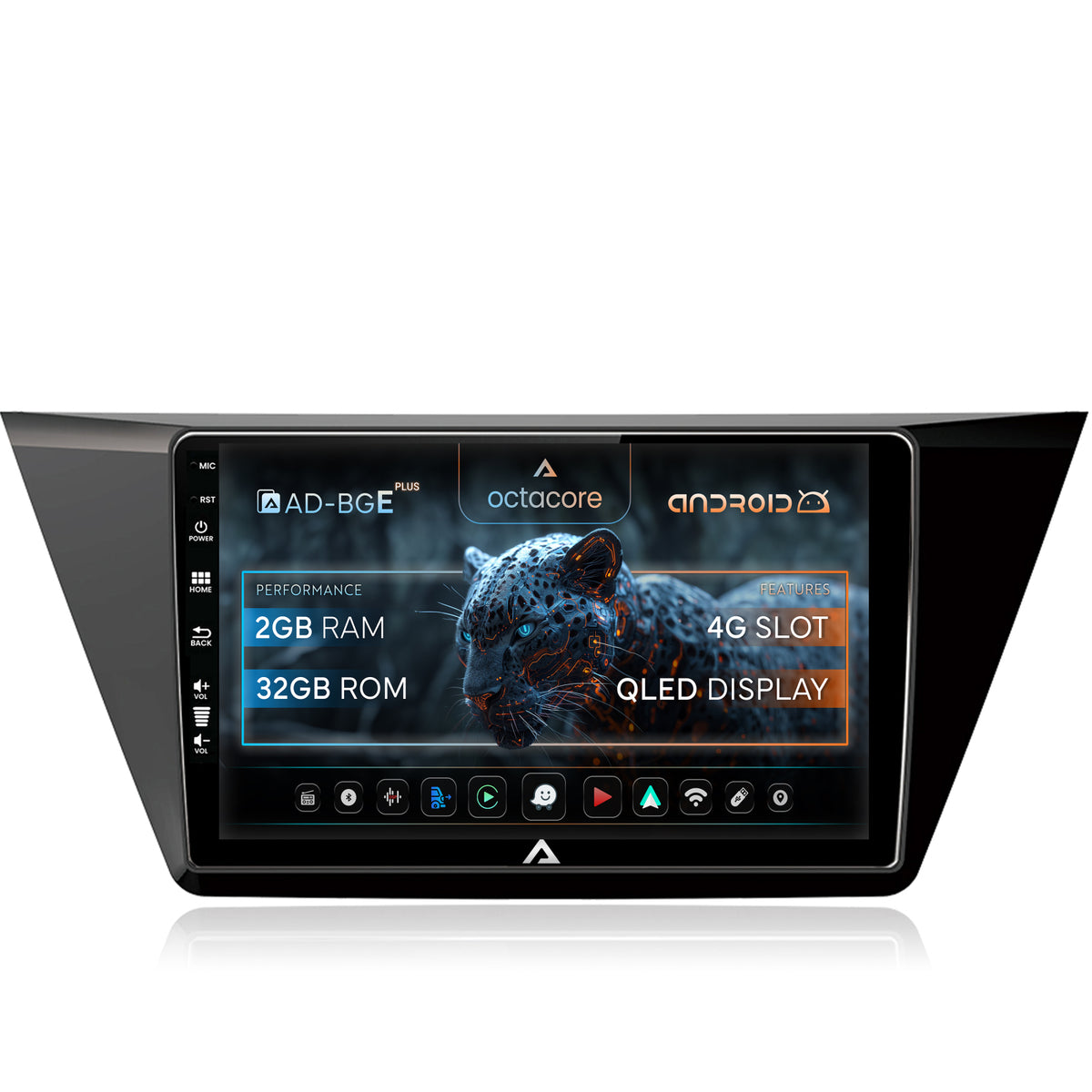 Navigatie Volkswagen Touran (2016+), Android, E-Octacore / 2GB RAM + 32GB ROM, 10.1 Inch - AD-BGE10002+AD-BGRKIT032
