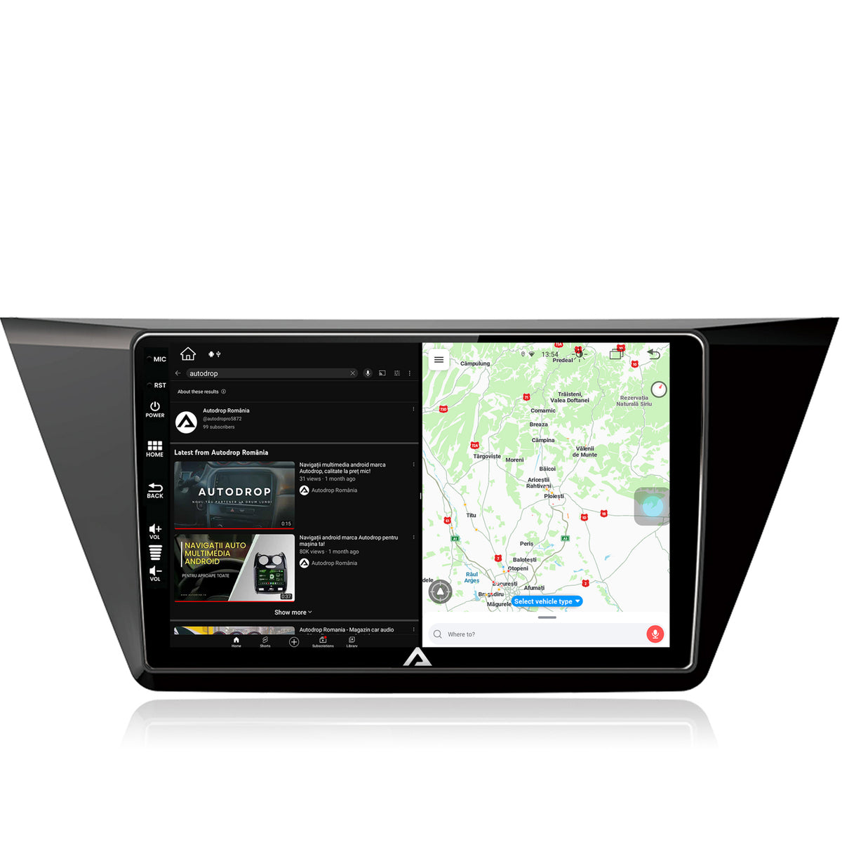 Navigatie Volkswagen Touran (2016+), Android, Z-Octacore / 8GB RAM + 256GB ROM, 10.1 Inch - AD-BGE9008+AD-BGRKIT032