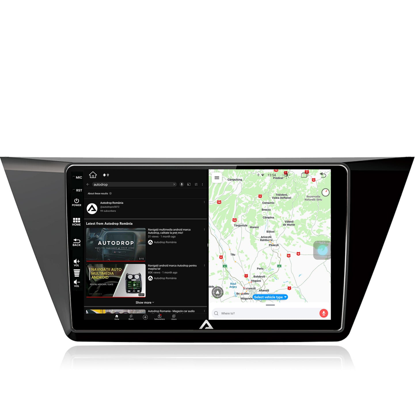 Navigatie Volkswagen Touran (2016+), Android, Z-Octacore / 8GB RAM + 256GB ROM, 10.1 Inch - AD-BGE9008+AD-BGRKIT032