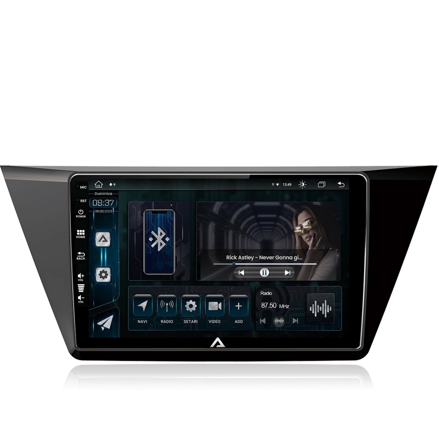 Navigatie Volkswagen Touran (2016+), Android, Z-Octacore / 8GB RAM + 256GB ROM, 10.1 Inch - AD-BGE9008+AD-BGRKIT032