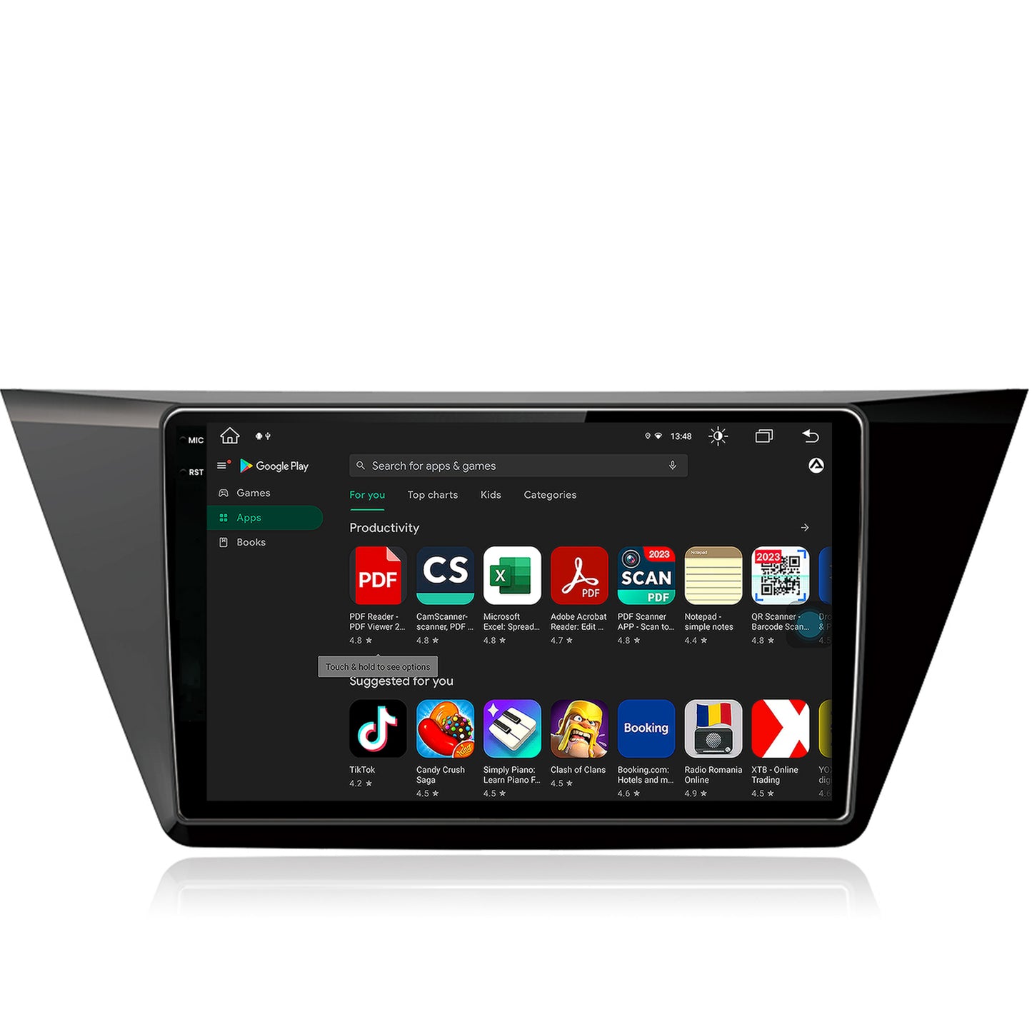 Navigatie Volkswagen Touran (2016+), Android, V-Octacore / 4GB RAM + 64GB ROM, 10.36 Inch - AD-BGV10004+AD-BGRKIT032