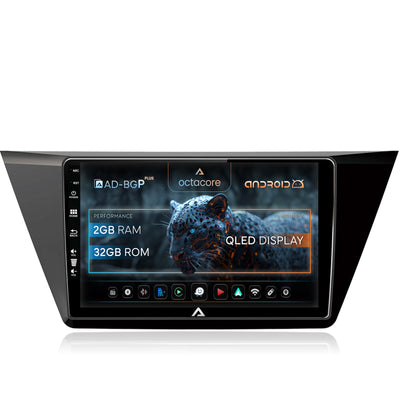 Navigatie Volkswagen Touran (2016+), Android, P-Octacore / 2GB RAM + 32GB ROM, 10.1 Inch - AD-BGP10002+AD-BGRKIT032