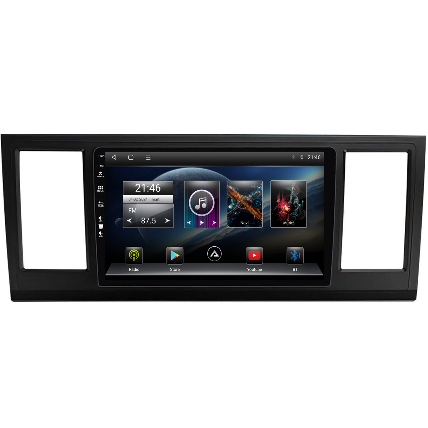 Navigatie Volkswagen Transporter / Caravelle / Multivan T6 (2015+), Android, E-Octacore / 2GB RAM + 32GB ROM, 9 Inch - AD-BGE9002+AD-BGRKIT056V2