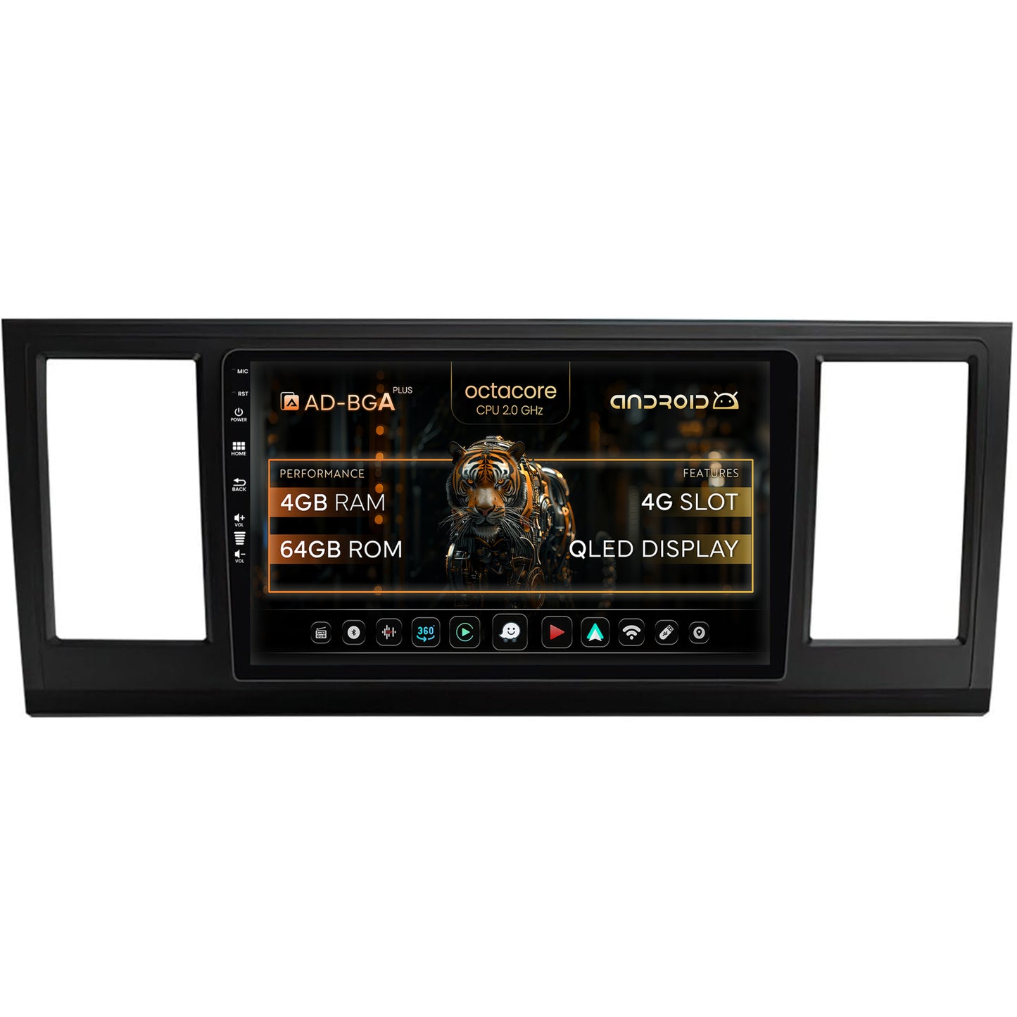 Navigatie Volkswagen Transporter / Caravelle / Multivan T6 (2015+), Android, A-Octacore / 4GB RAM + 64GB ROM, 9 Inch - AD-BGA9004+AD-BGRKIT056V2
