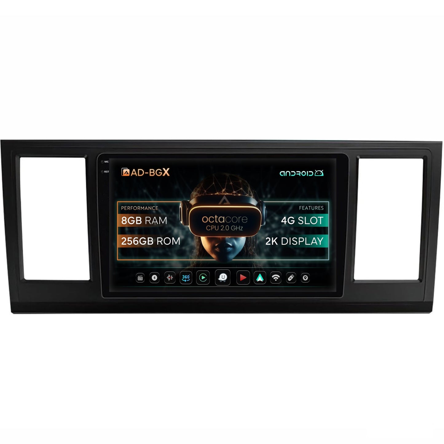 Navigatie Volkswagen Transporter / Caravelle / Multivan T6 (2015+), Android, X-Octacore / 8GB RAM + 256GB ROM, 9.5 Inch - AD-BGX9008+AD-BGRKIT056V2