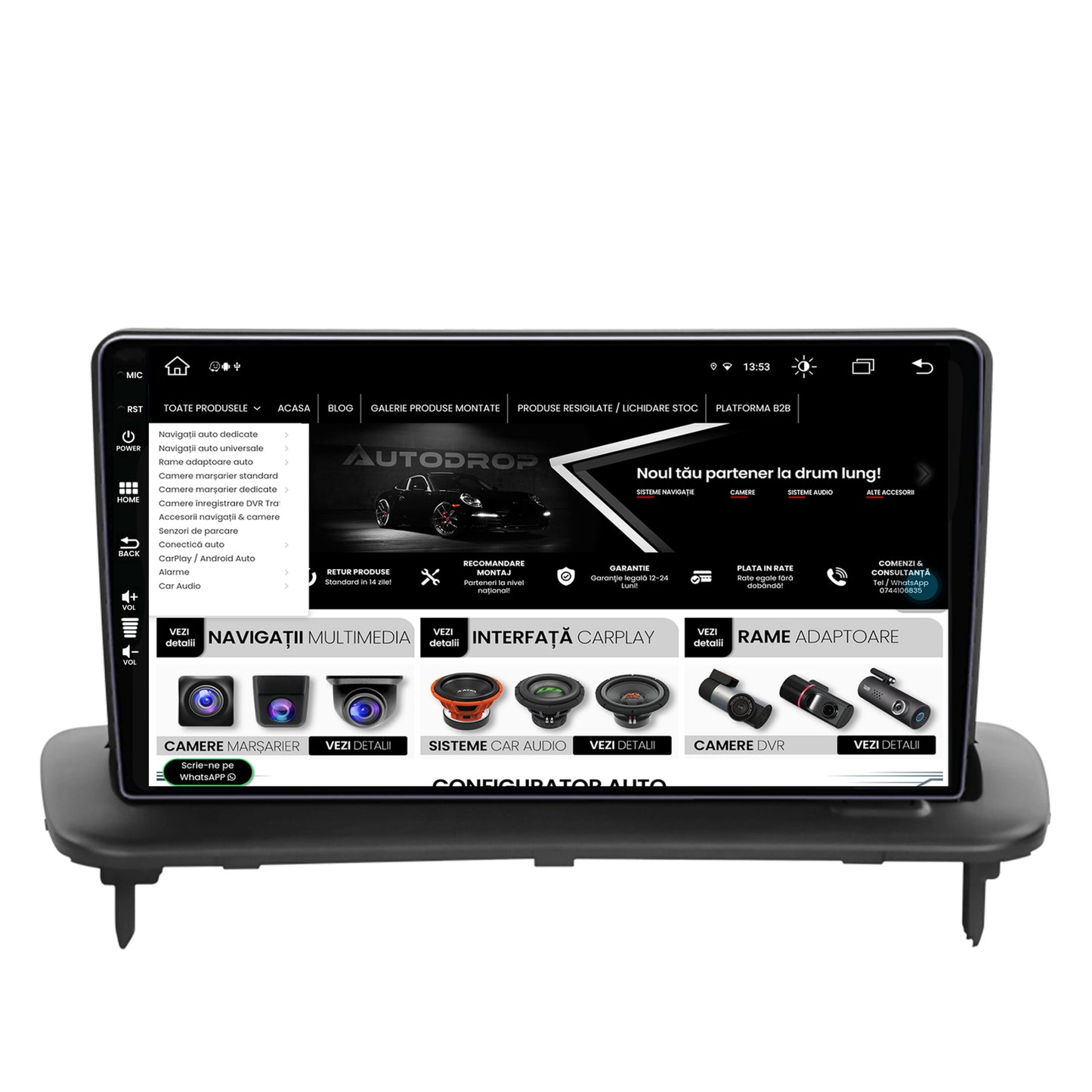 Navigatie Volvo C40 C30 S40 C70 V50 (2004-2012), Android, Z-Octacore / 8GB RAM + 256GB ROM, 9 Inch - AD-BGZ9008+AD-BGRKIT403