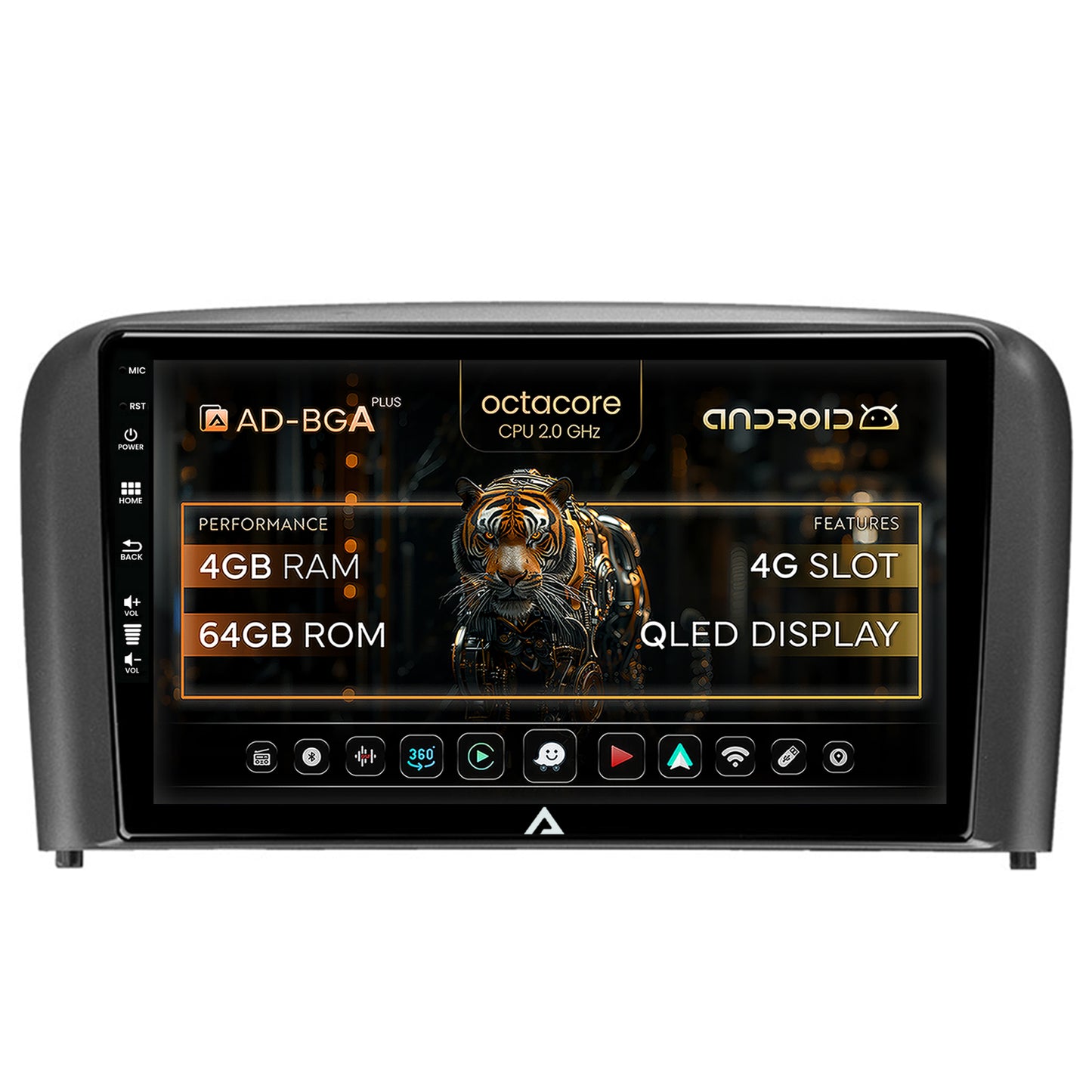 Navigatie Volvo S80 (1998-2004), Android, A-Octacore / 4GB RAM + 64GB ROM, 9 Inch - AD-BGA9004+AD-BGRKIT404