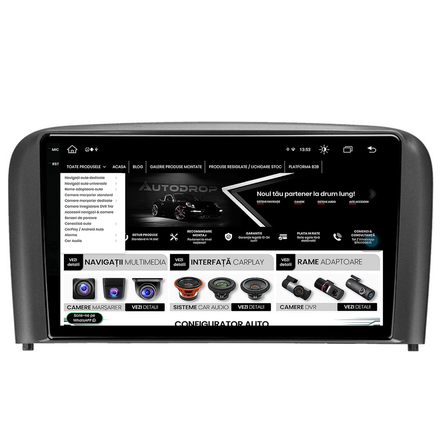 Navigatie Volvo S80 (1998-2004), Android, X-Octacore / 8GB RAM + 256GB ROM, 9.5 Inch - AD-BGX9008+AD-BGRKIT404