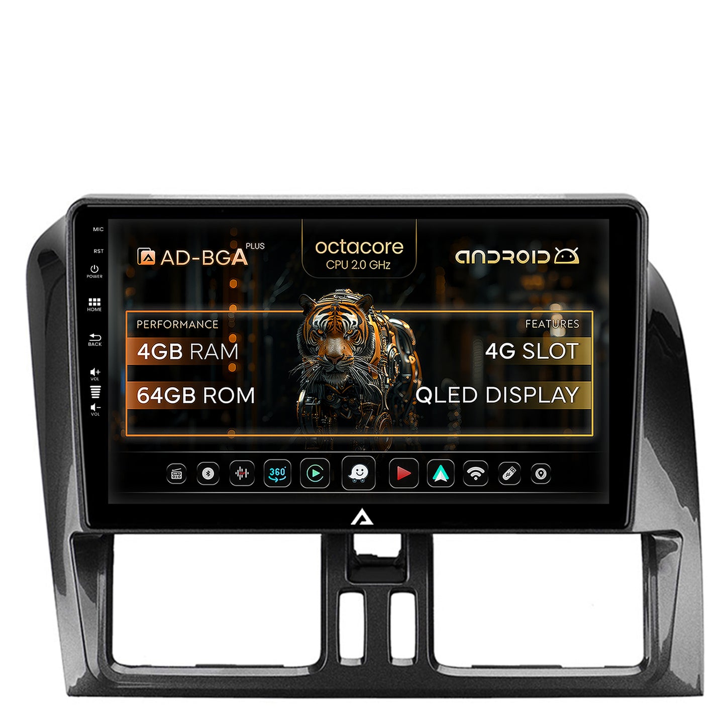 Navigatie Volvo XC60 (2008-2013), Android, A-Octacore / 4GB RAM + 64GB ROM, 9 Inch - AD-BGA9004+AD-BGRKIT400-0813