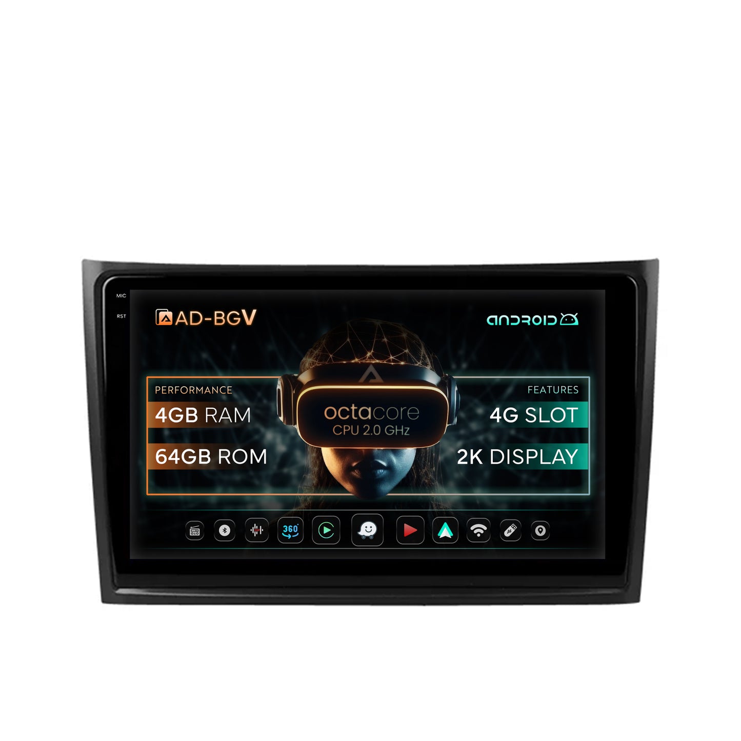 Navigatie Volvo XC90 (2002-2014), Android, V-Octacore / 4GB RAM + 64GB ROM, 10.36 Inch - AD-BGV10004+AD-BGRKIT393