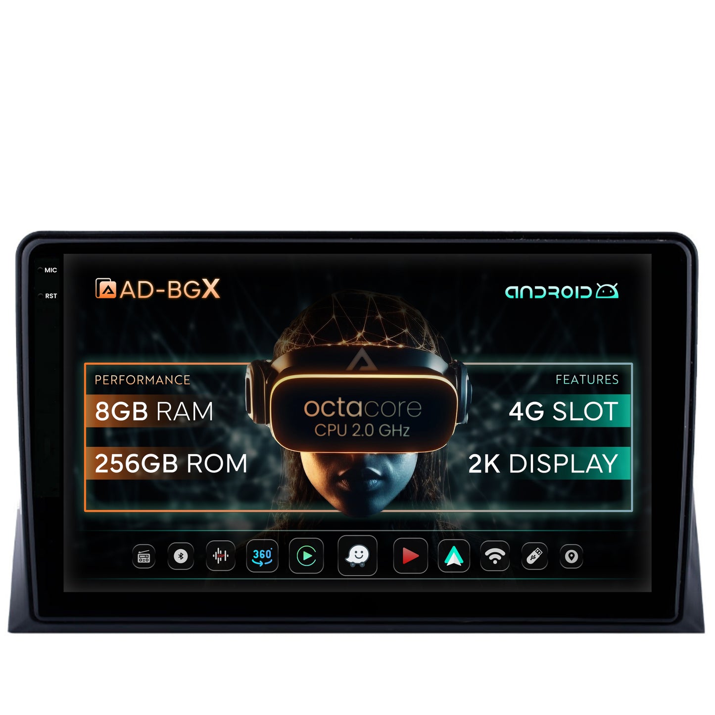 Navigatie VW Multivan T5 (2003-2015), Android, Z-Octacore / 8GB RAM + 256GB ROM, 9.5 Inch - AD-BGX9008+AD-BGRKIT025T5