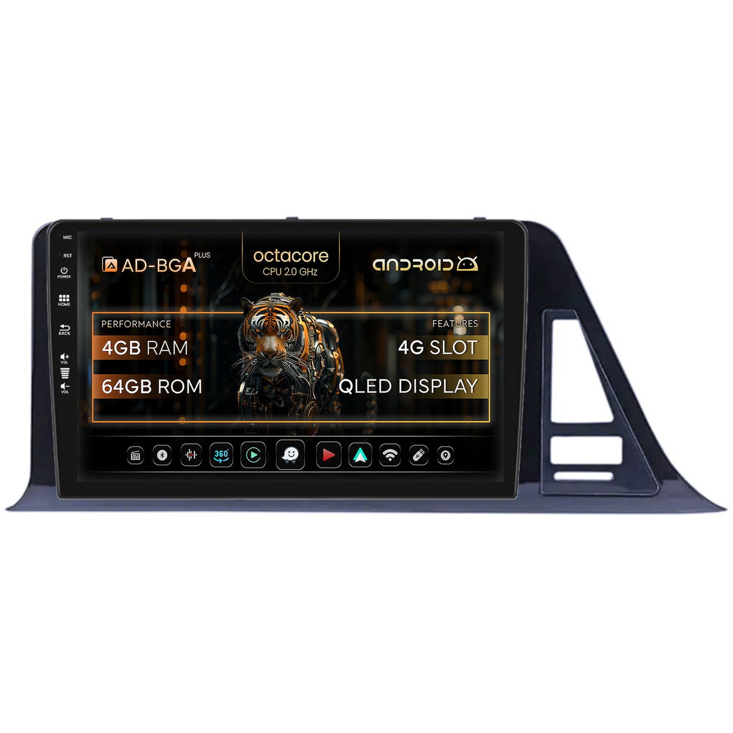 Navitatie Toyota C-HR (2016-2020), Android, A-Octacore / 4GB RAM + 64GB ROM, 9 Inch - AD-BGA9004+AD-BGRKIT073