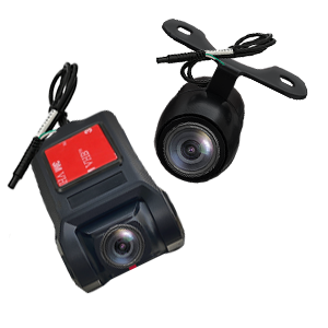 [Pachet] Cameră auto video marșarier cu infraroșu - AD-BGCM4 + Cameră trafic DVR, afișaj live pe multimedia și înregistrare pe SD - AD-BGCMDVR2